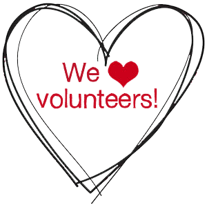 we love volunteers